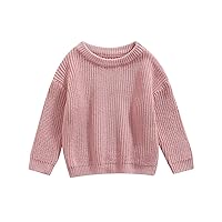 Toddler Baby Girl Boy Sweaters Knit Long Sleeve Crewneck Warm Pullover Sweatshirt Autumn Winter Clothes