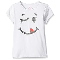 Dream Star Girls' Little S/s Glitter Smiley Screen Front and # Things to Be Happy About