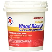 Wood Bleach - 12oz Oxalic Acid Wood Bleach for Furniture w/Unfinished or Stripped Wood - Oxalic Acid Powder for Bleaching Wood & Removing Tannin & Black Water Spots - Wood Stain Remover