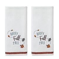 Harvest Happy Fall Yall Hand Towel, White Small