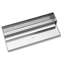 Ateco Stainless Steel Terrine Mold with Cover, Flat Bottom, 11.75 by 2.25-Inches, Silver