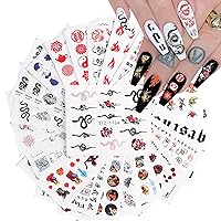 24 Sheets Dragon Snake Nail Art Stickers 3D Water Transfer Nail Decals for Acrylic Nails Supply Fashion Cupid Angel Eros Chinese Character Nail Stickers for Nails Design Manicure Tips Decor