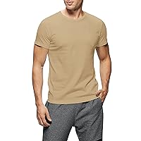 Hat and Beyond Mens Crew Neck T Shirts Solid Short Sleeve Tee