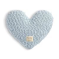 Soft Blue Heart Shaped 10 x 11 inch Weighted Plush Decorative Throw Giving Pillow