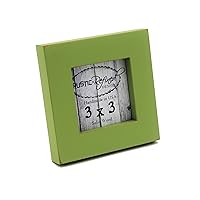 3x3 Solid Wood Made in USA Picture Frame with 1 Inch Border (Gallery Collection) - Green Apple