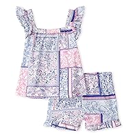 The Children's Place baby-girls Toddler Girls Short Sleeve Top and Shorts 2-piece Sets