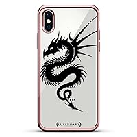 SPIKY CUTE DRAGON | Luxendary Chrome Series designer case for iPhone X in Rose Gold trim