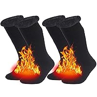 Warm Thermal Socks, Men Women Winter Extra Thick Insulated Fuzzy Heated Heavy Crew Boot Socks for Cold Weather