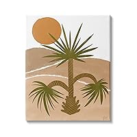 Stupell Industries Tropical Desert Palm Warm Bold Sunny Canyon, Designed by Birch&Ink Canvas Wall Art, 16 x 20, Orange