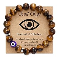 Evil Eye Bracelet for Men Natural Stone Bracelet Protection Good Luck Amulet for Boy