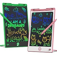 LCD Writing Tablet for Kids 2 Pack, Hockvill Toys 8.8 inch Colorful Doodle Drawing Tablet Pad, Toys for 3 4 5 6 7 8 Year Old Girls Boys Kids