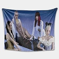 Korean Girl Group Poster Blanket, HD Printing Does not Fade, Soft Flannel Throw Blanket, Suitable for Kids Teen Adult Gift (Color 7,50x60in (130x150cm))