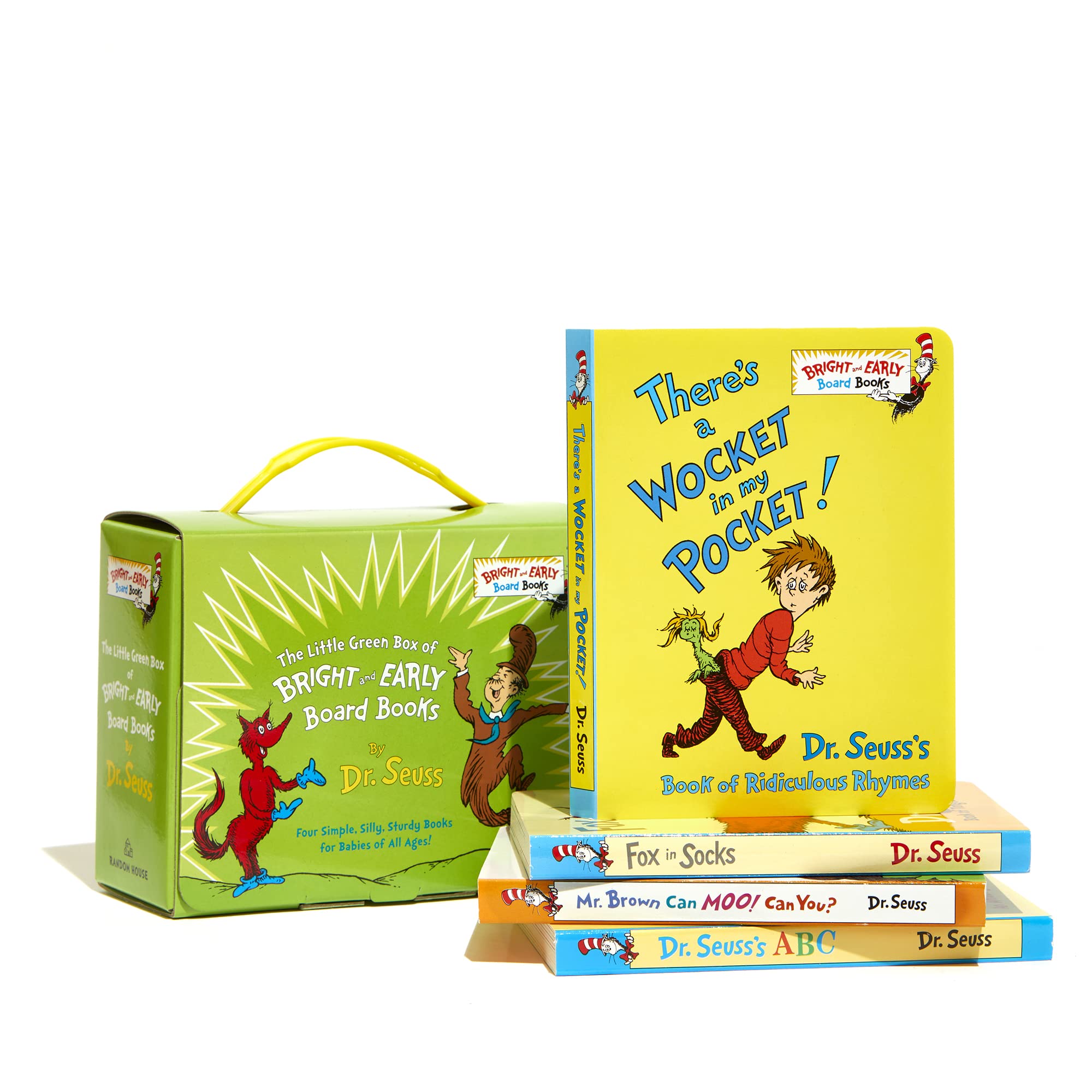 Little Green Box of Bright and Early Board Books: Fox in Socks; Mr. Brown Can Moo! Can You?; There's a Wocket in My Pocket!; Dr. Seuss's ABC (Bright & Early Board Books(TM))