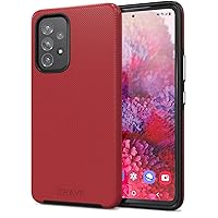 Crave Dual Guard Samsung Galaxy A53 5G Case - Red, Shockproof, Drop Protection, Dual Layer Bumper
