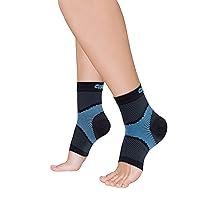 Copper Fit ICE Plantar Fascia Compression Foot and Ankle Sleeve Infused with Menthol, 1 Pair