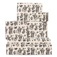 CENTRAL 23 Men Wrapping Paper Birthday - 6 Sheets of Gift Wrap and Tags - Human Anatomy - For Women - Gift for Students - Science Illustration Body - Comes with Stickers - Recyclable