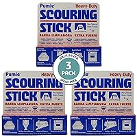 U.S. Pumice Heavy Duty Scouring Stick, 3 Pack, Pumie Pummis Stone, Remove Hard Water Rings, Foot Pumice Stone, Pool Cleaning Stone (3 Pack)
