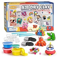 Air Dry Clay Kit for Kids, Create Your Own Refrigerator Magnets with Modeling Clay, Art Activity Set, Craft Project Gifts for Boys & Girls