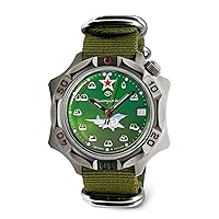 Vostok | Komandirskie MIG-29 Fulcrum Fighter Commander Russian Air Force Military Mechanical Wrist Watch | Fashion | Business | Casual Men’s Watches | Model Series 124