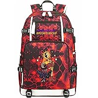 Durable Sundrop&Moondrop Bookbag with USB Charging Port-Youth Teens Laptop Bag Waterproof Knapsack for Daily Life