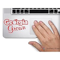 Georgia Grown 4x2.5 red Text Peach Silhouette Local Atlanta Fruit Pride Patriotic Nature Natural United States Color Sticker State Decal Vinyl - Made and Shipped in USA