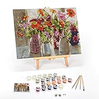 Ledgebay Paint by Numbers Kit for Adults: Beginner to Advanced Number Painting Kit - Kits Include - October, 16