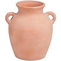 Deco 79 Ceramic Decorative Vase Terracotta Jug Centerpiece Vase with Handles, Flower Vase for Home Decoration 10