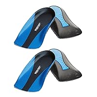 PROFOOT Orthotic Insoles For Plantar Fasciitis & Heel Pain, Men's 8-13, 2 Pair, Gel Heel Shock Absorbing Insoles To Help Reduce Pain & Stress, Foot Care Arch Support Inserts For Shoes