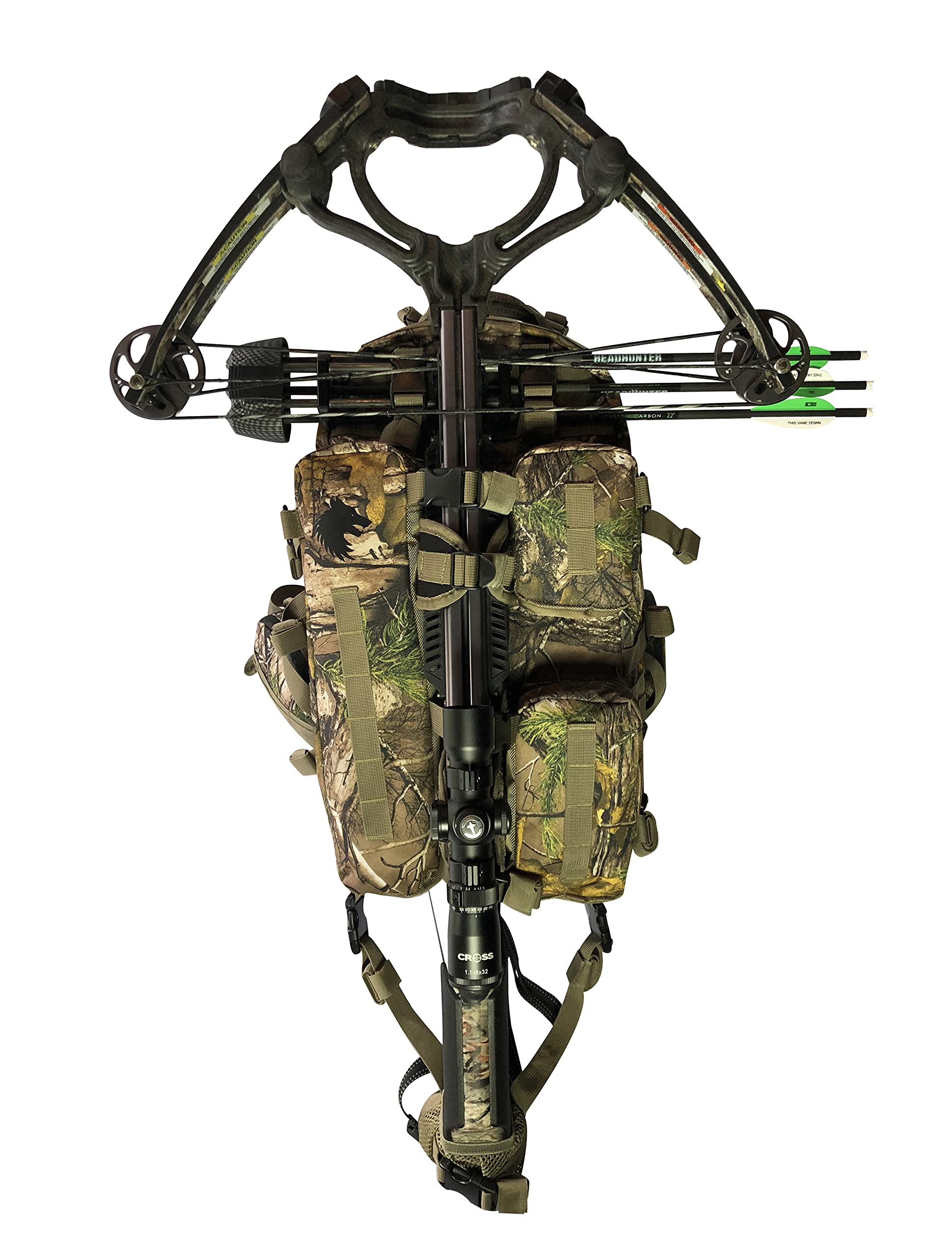 FIELDCRAFT Backpack Daypack for Rifles, Bows, Crossbows, Muzzleloader, Hunting, Hiking, Archery, Blackpowder, Outdoors Expeditionary Alpha Pack