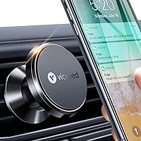 VICSEED Dainty Magnetic Phone Holder for Car - Strong Power Integrated Cast-Iron Vent Phone Magnet for Car Phone Mount 360° Rotation Fit for All Cell Phones, Cases