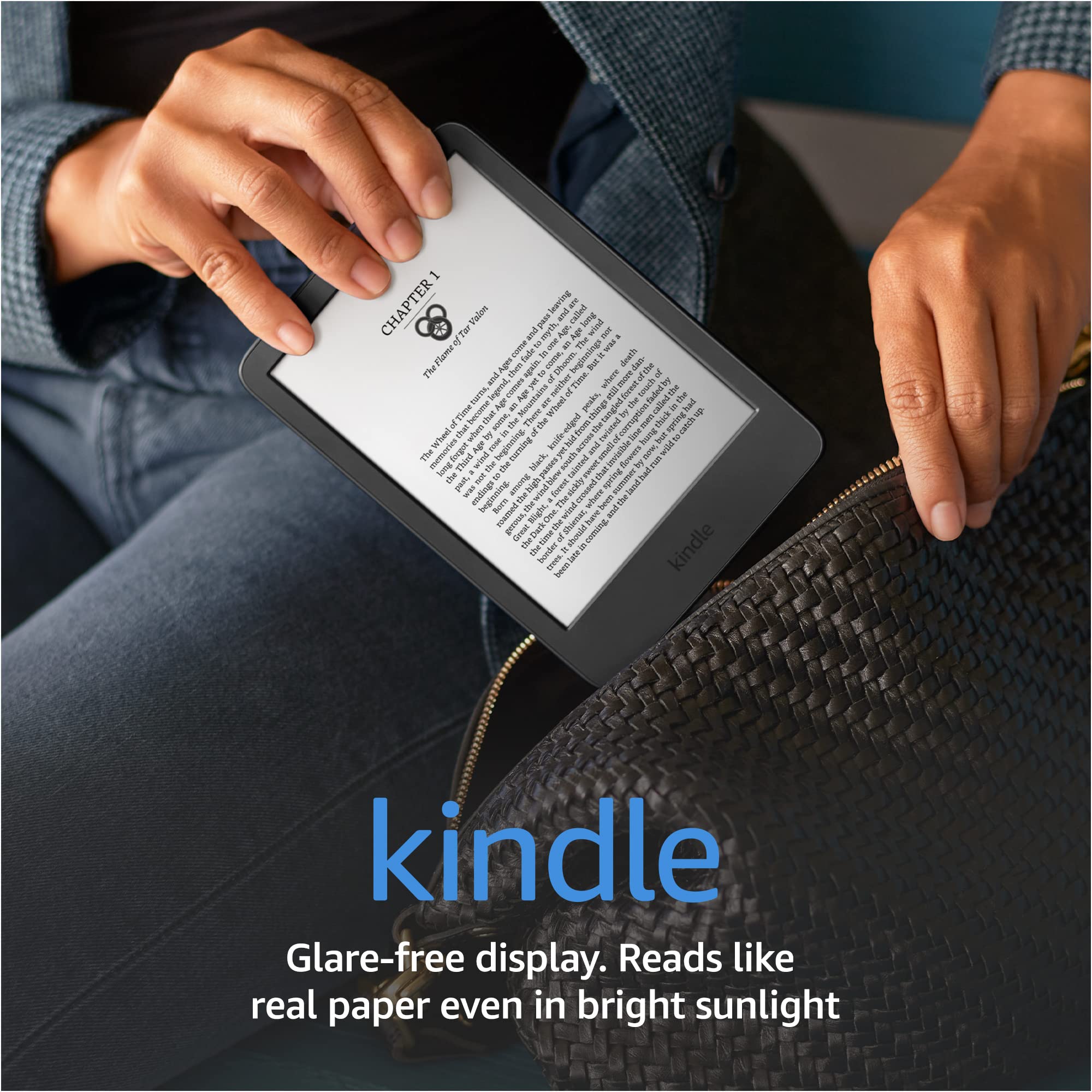 Amazon Kindle (2022 release) – The lightest and most compact Kindle, up to 6 weeks of battery life, glare-free display with adjustable front light, and 16 GB storage – Black