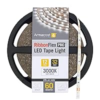 Armacost Lighting 142250 Ribbon Flex Pro Tape Light 60 LEDs/m, Soft Bright White 3000K 32.8 ft. Professional Grade LED Strip Lights