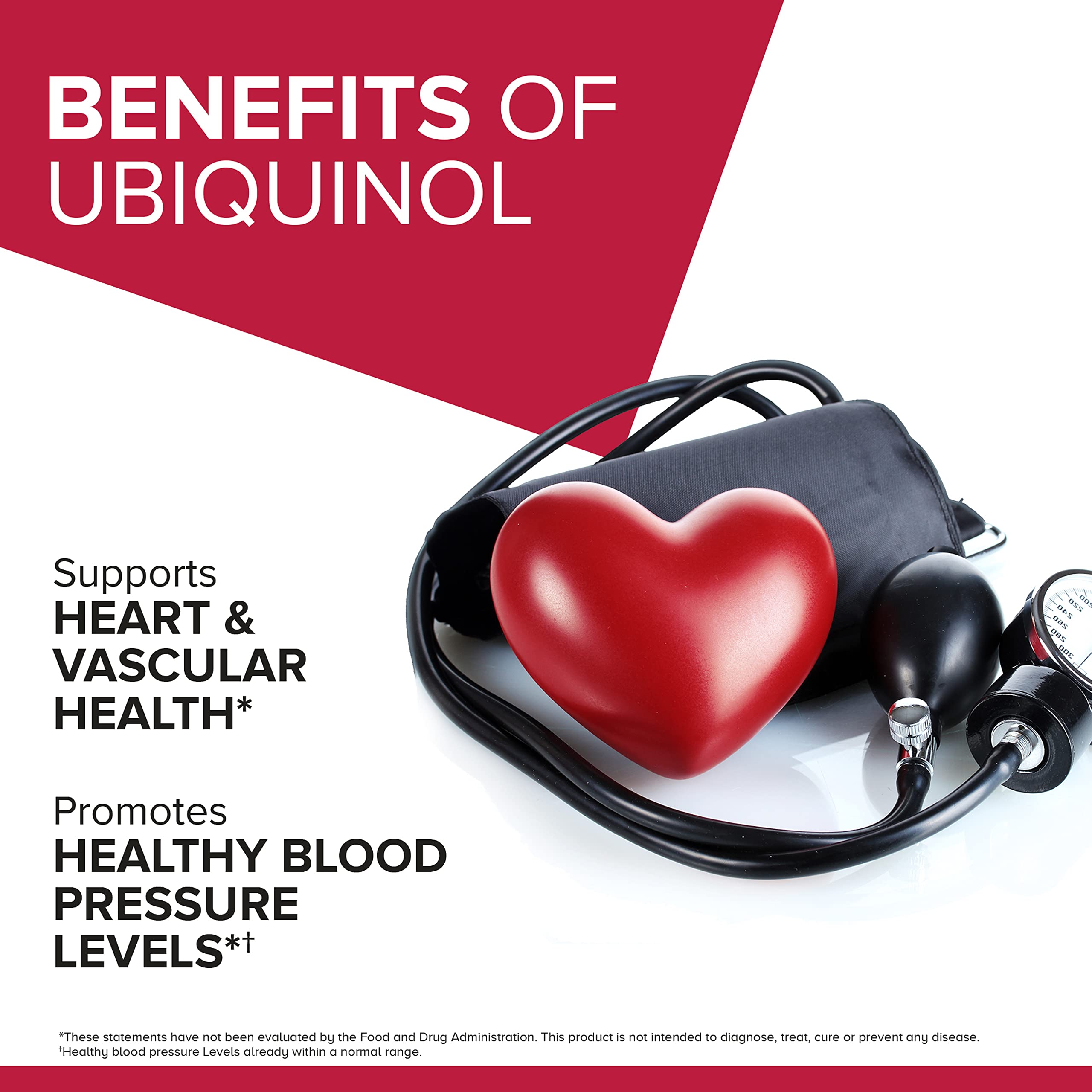 Qunol Ubiquinol CoQ10 100mg Softgels, Mega Ubiquinol 100mg - Superior Absorption - Active Form of Coenzyme Q10 for Heart Health & Healthy Blood Pressure Levels - 2 Month Supply - 60 Count
