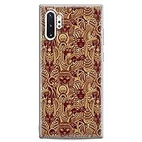 Case Compatible for Samsung A91 A54 A52 A51 A50 A20 A11 A12 A13 A14 A03s A02s Slim fit Egyptian Design Ancient Egypt Anubis Soft Boho Print Gold Lightweight Silicone Art Flexible Clear