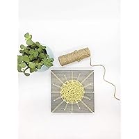 Timber+Vine Designs 6x6 Inch DIY Sun String Art Kit, Kids Craft Kit, Do It Yourself Kit, DIY Kit, All Ages