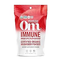 OM Mushroom Superfood Immune Blend Mushroom Powder Superfood Supplement, 3.5 Ounce, 50 Servings, Mushroom Blend, Reishi & Turkey Tail; Daily Immune Support Supplement