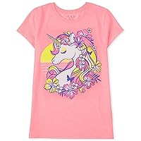 girls Dream Unicorn Graphic Short Sleeve Tee