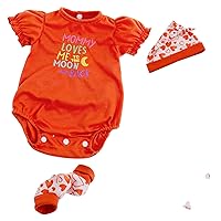Reborn Baby Dolls Clothes - Outfit Clothing 3 Pcs Set for 20-24 inch Realistic Newborn Toy Dolls Orange