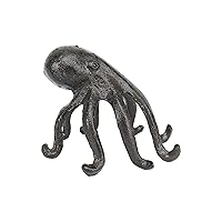 Creative Co-Op Eclectic Cast Iron Octopus Figurine Phone/Tablet Holder, Dark Brown