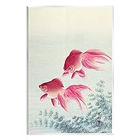 Stupell Industries Goldfish Ohara Koson Traditional Painting Fish Portrait Wood Wall Art, Design By one1000paintings