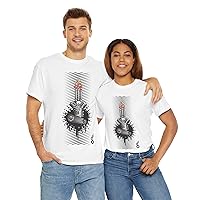 Engine World Grit Trendy Tee with Gears, Fuel, Freedom, and Speed Motifs, Unisex Heavy Cotton T-Shirt, Black