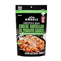 OMEALS Cheese Tortellini Vegetarian MRE Sustainable Premium Outdoor Food Long Shelf Life-Fully Cooked w/Heater-No Refrigeration-Perfect for Camping Enthusiasts, Travelers, Emergency Supplies-USA Made