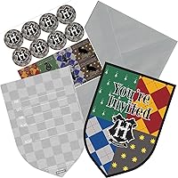 Amscan Harry Potter Postcard Invitations 8 Pack - with Seals, Envelopes and Save the Date Stickers