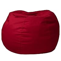 Flash Furniture Dillon Small Bean Bag Chair for Kids and Teens, Foam-Filled Beanbag Chair with Machine Washable Cover, Red