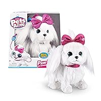 Pets Alive Lil' Paw Paw The Walking Puppy by ZURU Interactive Dog Toys That Walk, Waggle, and Barks, Interactive Plush Pet, Electronic Leash, Soft Puppy Toy for Kids and Girls