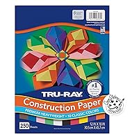 Tru-Ray (P6589-4) Heavyweight Construction Paper Bulk Assortment, 10 Assorted Colors, 12