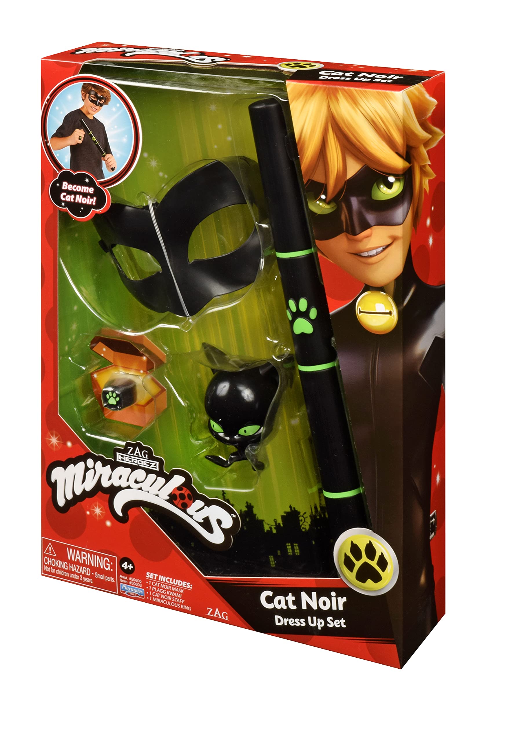 Miraculous: Tales Of Ladybug And Cat Noir Cat Noir Role Play Set Cat Noir Costume Kids Fancy Dress Set Mask And Accessories Ladybug Superhero Costumes For Girls And Boys