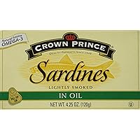Crown Prince Sardines in Oil, 4.25-Ounce Cans (Pack of 12)