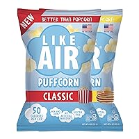 Like Air Puffcorn (Combo Pack: Classic & Pancake) | 2 4oz Bags | 50 Calories Per Cup | Gluten Free | Nothing Artificial