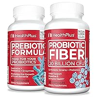 Health Plus Prebiotic Formula (180 Capsules/60 Servings) & Probiotic Fiber (30 Capsules/30 Servings) Bundle
